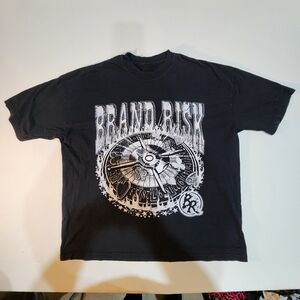 Brand Risk By Adin Ross Black Roulette T-shirt Size 3XL (approximately)